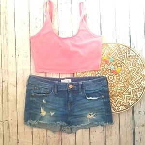 Express cut off denim shorts